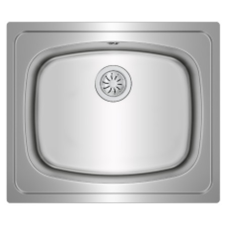 Stainless Steel Sink TEKA Single Bowl for Built-in Installation 60x51cm UNIVERSE 60 TOTAL