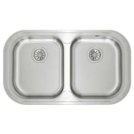 Stainless Steel Sink TEKA Double Bowl for Built-in Installation 82.8x48.5cm STYLO 2B TOTAL Matt