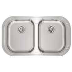 Stainless Steel Sink TEKA Double Bowl for Built-in Installation 82.8x48.5cm STYLO 2B TOTAL