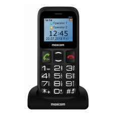 Maxcom MM426 SE (Dual Sim) 1.77" with Dock Station, Large Buttons, FM Radio, Torch and Emergency Button Black