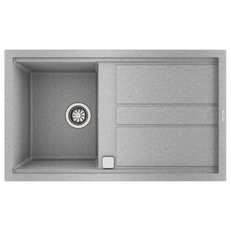 Liquid Granite Sink TEKA Single Bowl with Draining Board  for Built-in Installation 86x51cm NOVA 45 MAESTRO Stone Grey