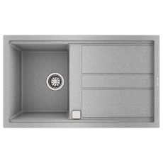 Liquid Granite Sink TEKA Single Bowl with Draining Board  for Built-in Installation 86x51cm NOVA 45 MAESTRO Stone Grey