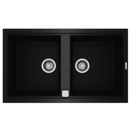 Liquid Granite Sink TEKA Double Bowl  for Built-in Installation 86x51cm NOVA 90 MAESTRO Black