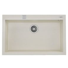 Liquid Granite Sink TEKA Single Bowl  for Built-in Installation 79x50cm FORSQUARE 72  MAESTRO Bright Cream