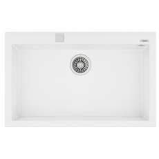 Liquid Granite Sink TEKA Single Bowl  for Built-in Installation 79x50cm FORSQUARE 72  MAESTRO Artic White