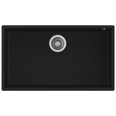 Liquid Granite Sink TEKA Single Bowl Undermount Installation 76x44cm SQUARE 72  MAESTRO Black