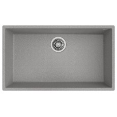 Liquid Granite Sink TEKA Single Bowl Undermount Installation 76x44cm SQUARE 72  MAESTRO Stone Grey