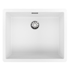 Liquid Granite Sink TEKA Single Bowl Undermount Installation 55.6x45.6 cm RADEA R10  MAESTRO White