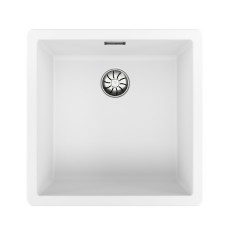 Liquid Granite Sink TEKA Single Bowl Undermount Installation 45.6x45.6 cm RADEA R10  MAESTRO White