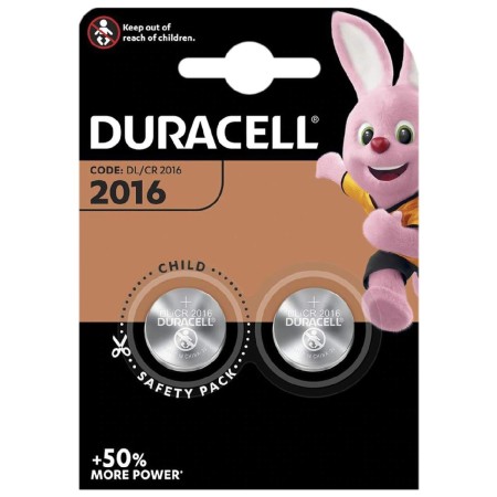 Buttoncell Lithium Coin Duracell  CR2016 3V Pcs. 2