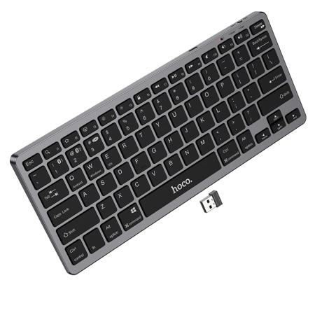 Hoco GM32 Wisdom Wireless Keyboard 78 Keys 2.4Ghz+Bluetooth 5.0 Black