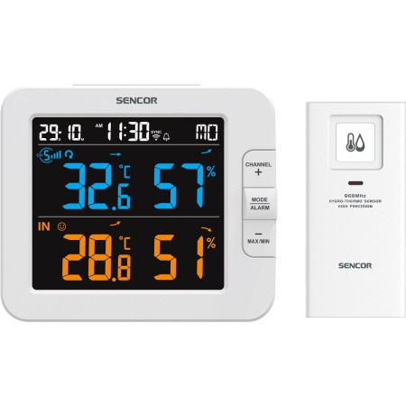 Weather Station - Clock - Alarm Clock Sencor SWS 8600 with Wireless Sensor and LCD Screen