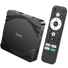 Hoco DQ10 Navio TV Box 4K UHD 60Fps with WiFi RJ45 4GB RAM + 32GB ROM v5.0 Android 12 Not compatible with Cosmote TV and Netflix app.