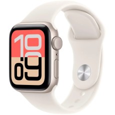 Apple Watch SE 3 (2025) Aluminum 44mm GPS NFC 5 ATM Aluminum Case Starlight με Sport Band Starlight MEHJ4MP/A