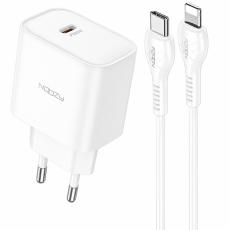 Noozy Core+ C21 PD25W Travel Charger with USB-C to USB-C Cable White