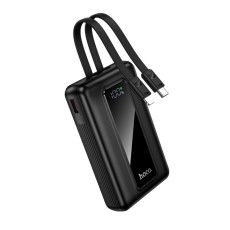 Power Bank Hoco J162A Full power 20000mAh PD20W+22.5W QC Input USB-C and Output USB Integrated Cables USB-C+Lighting and LED Battery Display Black