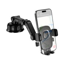 Car Mount Hoco H89 Crown for Windshield or Console with Extension Arm for Devices 4.5"-7" Black Metal Grey
