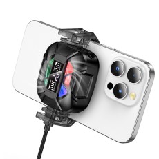 Mobile Phone Cooler Hoco GA5 Triumph Black with Strong Magnet 3-levels Cooling Fan and Lighting