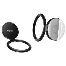 Mobile Phone Metallic Ring Holder Hoco DCA64 with 360° Rotation Black