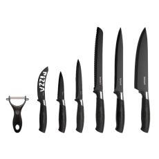 Set of Knives Lamart LT2179 6pcs. and a Peeler with Anti-odor Blades and Soft Ergonomic Grips Black