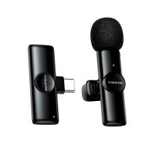 Microphone Borofone BFK16 Winner Lavalier ENC USB-C 2.4GHz Black
