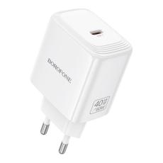 Travel Charger Borofone BN33 Fuente GaN USB-C PD40W White