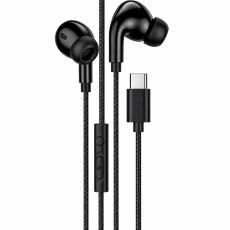 Hands Free Hoco. DM48 Rock Stereo USB-C with Microphone 1.2m Black Compatible with All USB-C Devices