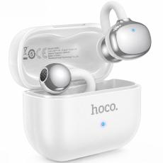 Wireless Hands Free Open-Ear Hoco. DES61 Cool TWS v6.0 250mAh 6h Talk Time White with White Silicon Sleeve