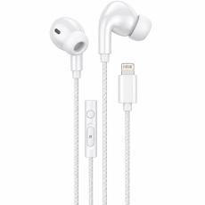Hands Free Hoco. DM48 Rock Stereo Lightning with Microphone 1.2m White