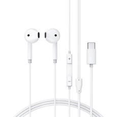 Hands Free Acefast L13 Earphones Stereo USB-C with Microphone White 1.2m