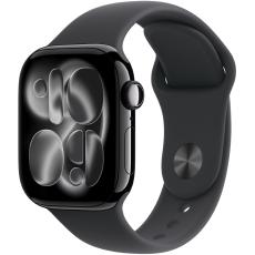 Apple Watch Series 11 5G (2025) Aluminum 42mm GPS eSIM NFC IP6X Aluminum Case Jet Black with Black Sport Band