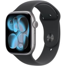 Apple Watch Series 11 5G (2025) Aluminum 46mm GPS eSIM NFC IP6X Aluminum Case Space Grey with Black Sport Band