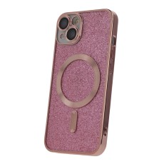 Glitter Chrome Mag case for iPhone 14 6,1" pink