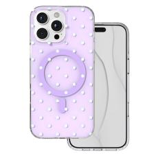 Bubble Dots Mag case for iphone 16 Pro 6,3" purple